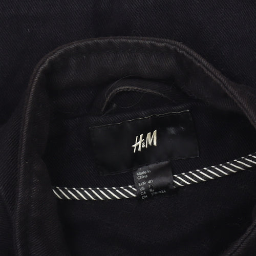 H&M Women's Black Military Jacket Size 12