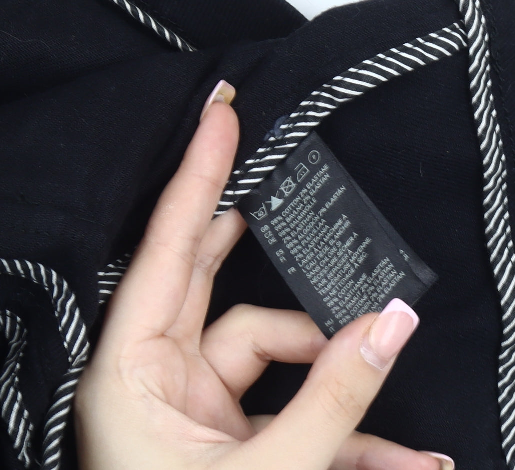 H&M Women's Black Military Jacket Size 12