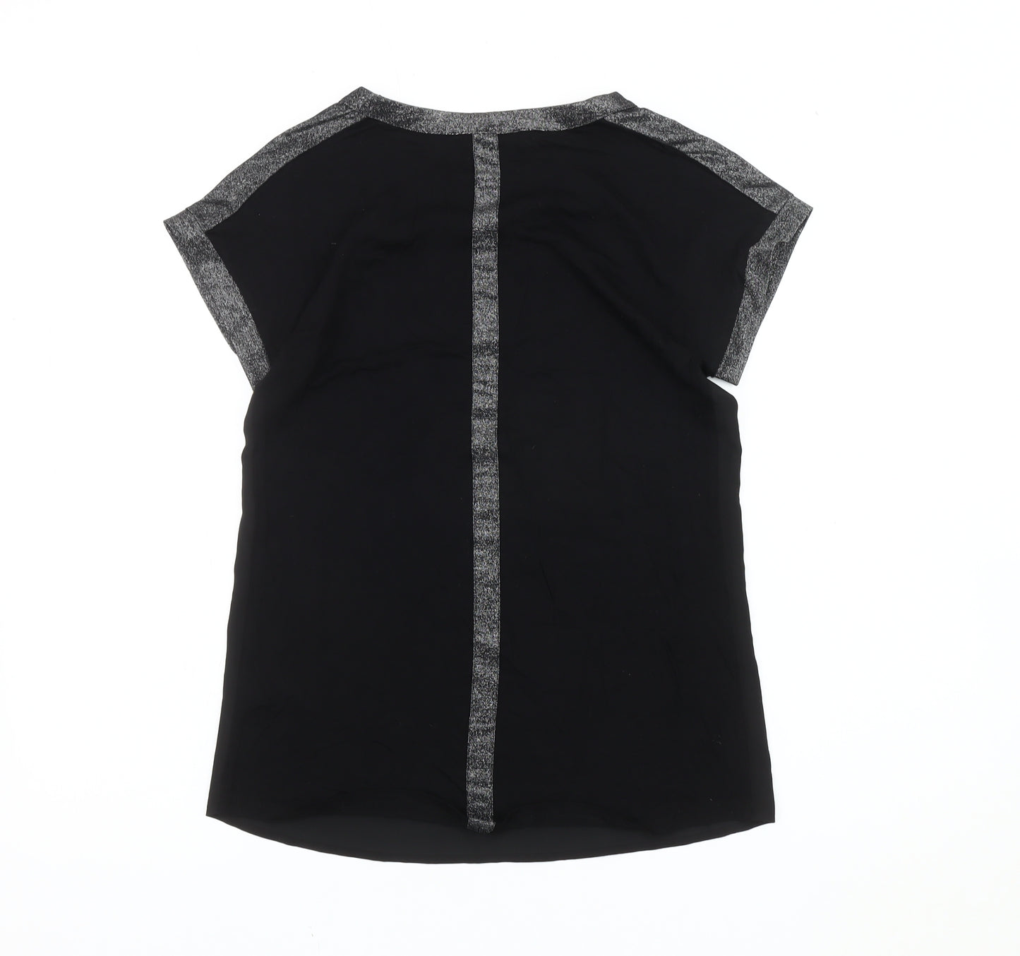 Oasis Women's Black Floral XS Short Sleeve Top