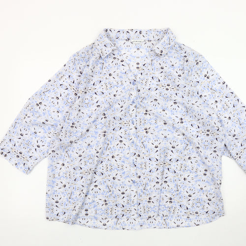 Marks and Spencer Women's Multicoloured Floral Button-Up Shirt