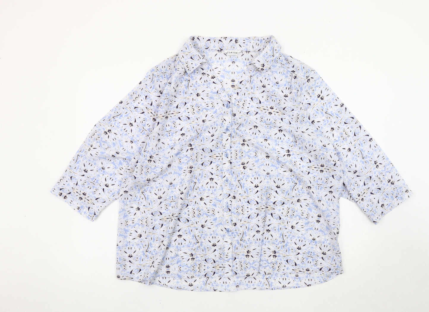 Marks and Spencer Women's Multicoloured Floral Button-Up Shirt