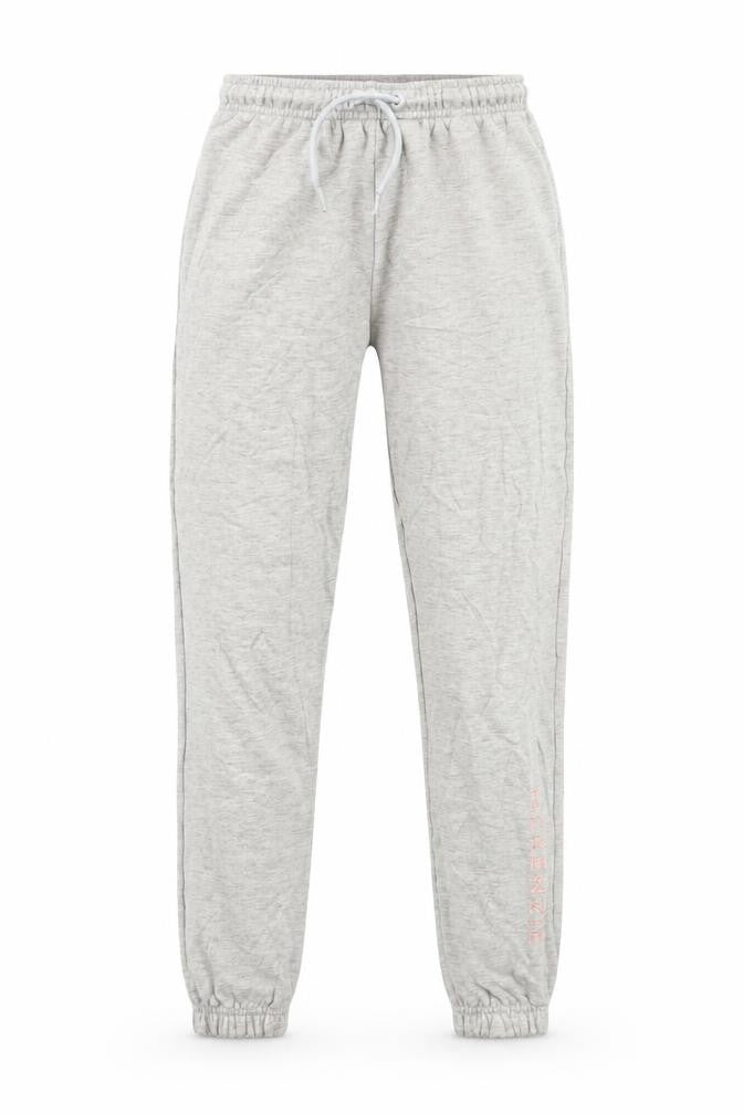 Front view of McKenzie Grey girls’ joggers 12-13 years with pockets