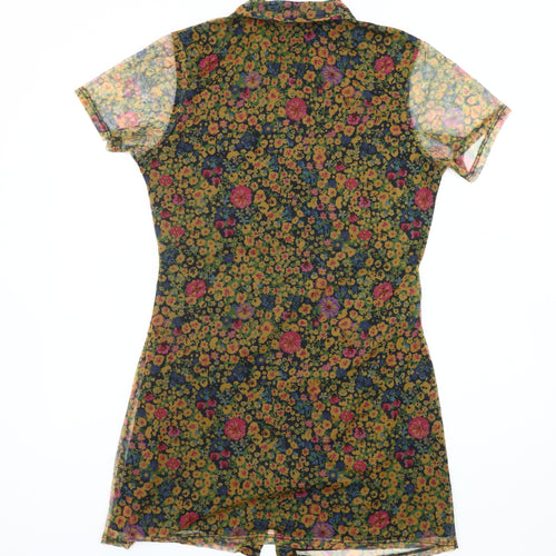 Wednesday's Girl Women Multicoloured Floral Shirt Dress L