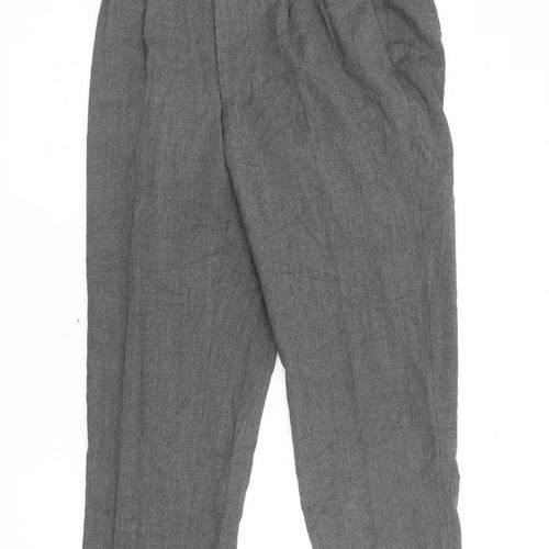 Canda Men's Grey Trousers, Size 34, Classic Fit