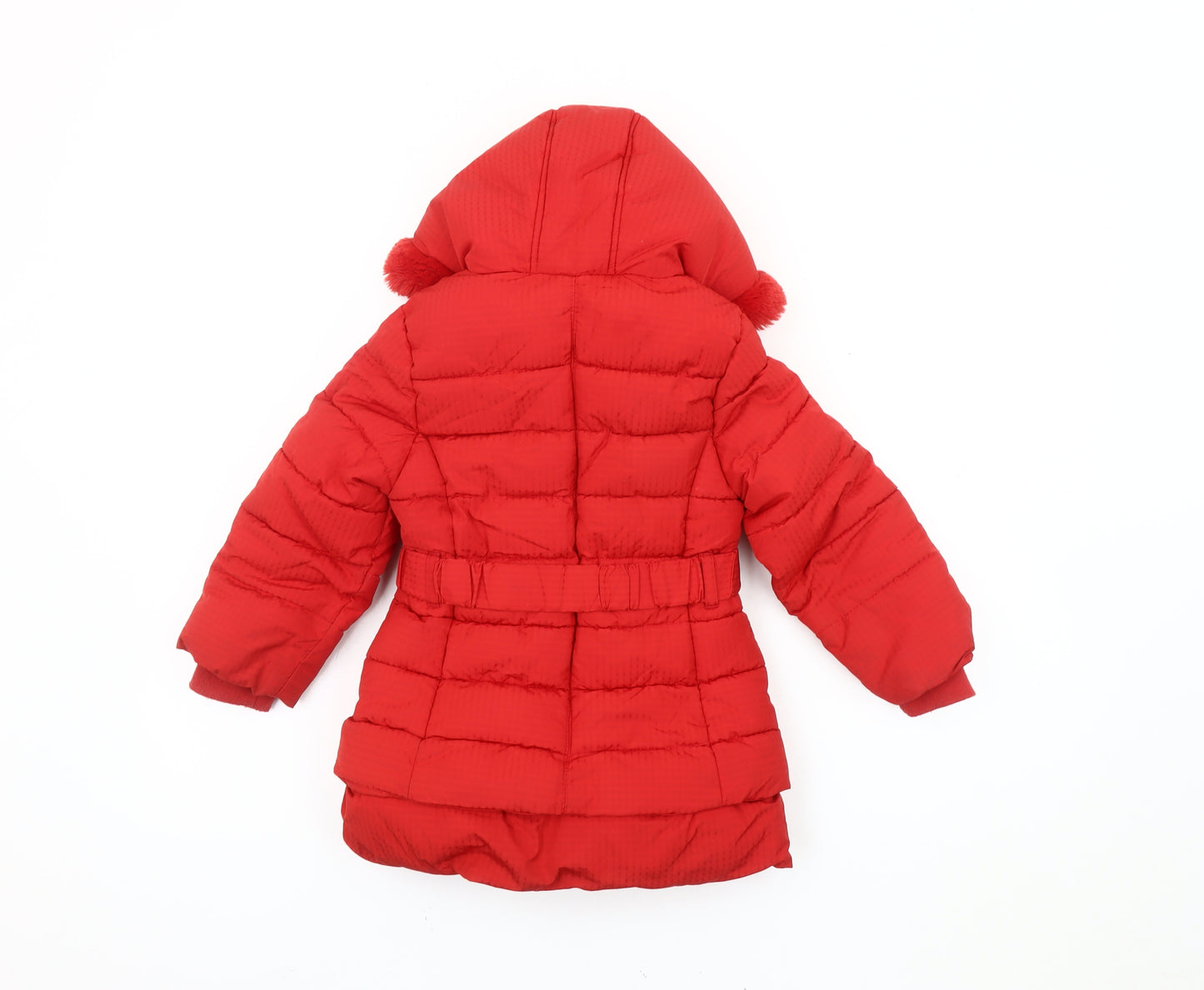 Maine New England Girls Red Puffer Jacket 3-4 Years
