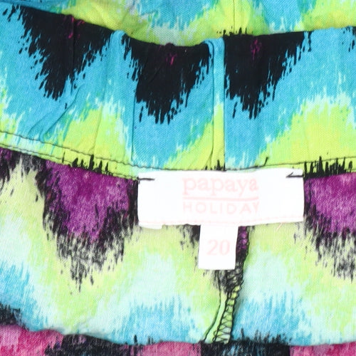 Papaya Women's Multicoloured Chevron Shorts Size 20