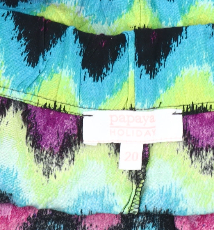 Papaya Women's Multicoloured Chevron Shorts Size 20