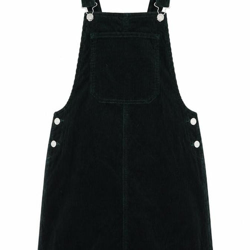 Casual Collection Black Corduroy Pinafore Dress