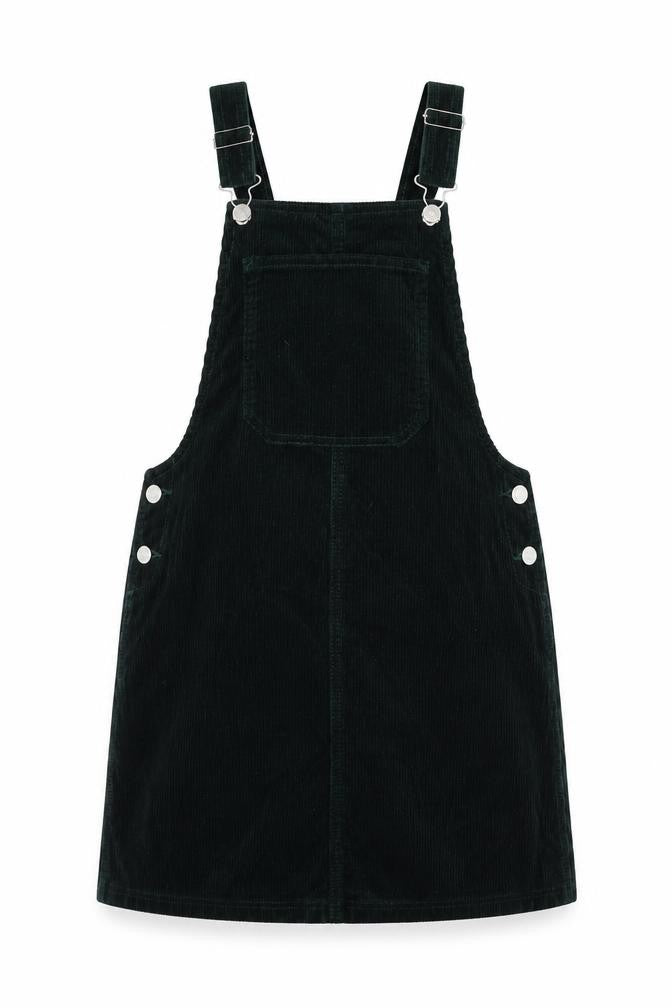 Casual Collection Black Corduroy Pinafore Dress