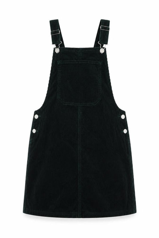 Front view of Casual Collection Black Corduroy Pinafore Dress
