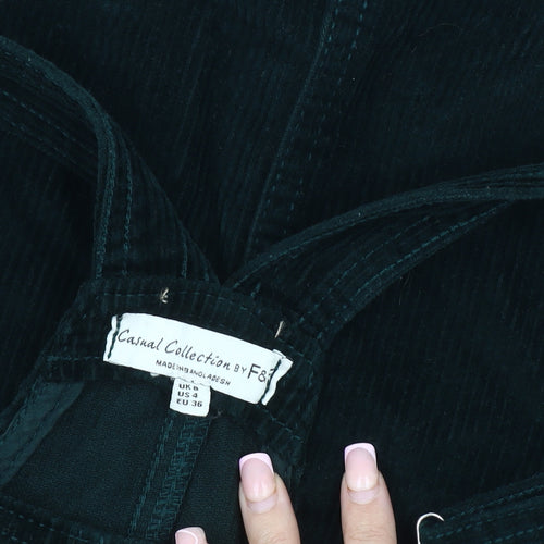 Casual Collection Black Corduroy Pinafore Dress