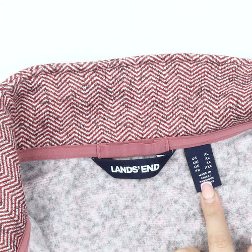 Lands' End Men's Pink XL Herringbone Jacket Casual