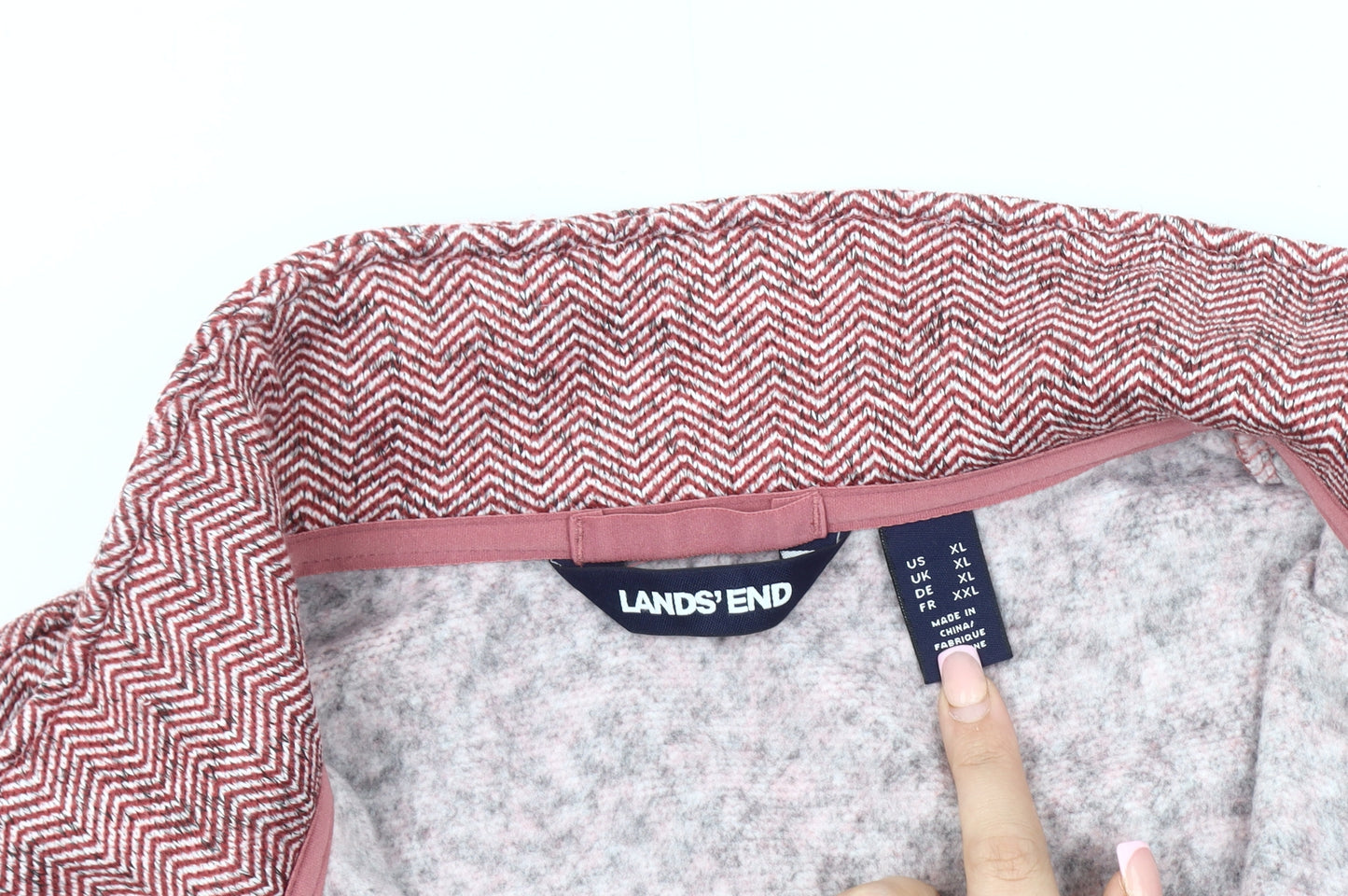 Lands' End Men's Pink XL Herringbone Jacket Casual