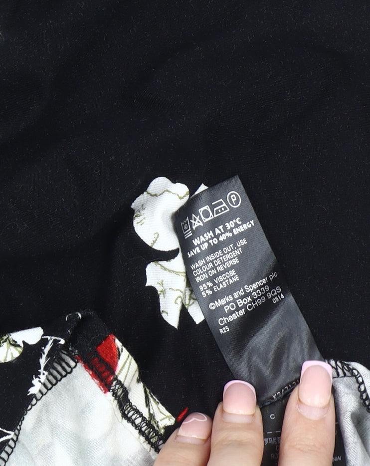 Marks and Spencer Women's Midi Floral A-Line Skirt