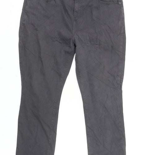 Tu Men's Grey Chino Trousers - Size 14 Slim Fit