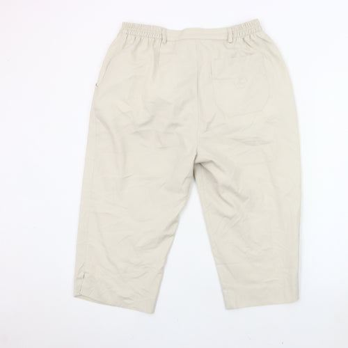 One Up Golf Womens Beige Cropped Casual Trousers Size 14