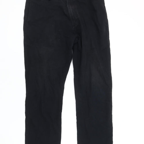 Marks and Spencer Men's Black Straight Trousers 32