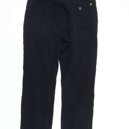 Marks and Spencer Men's Black Straight Trousers 32