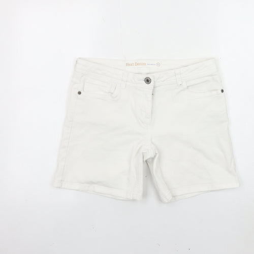 Next Women's White Denim Shorts Size 10