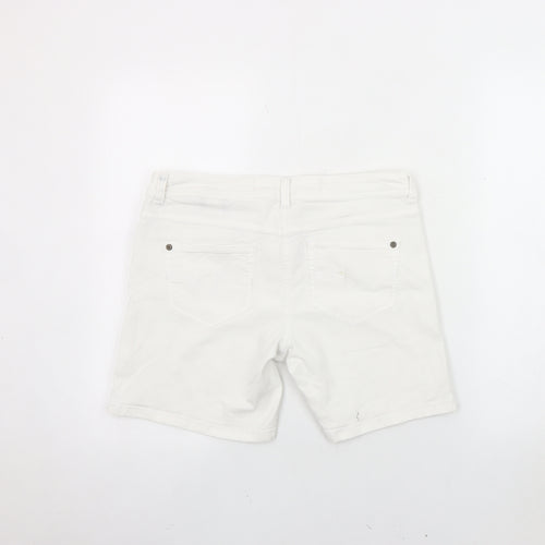 Next Women's White Denim Shorts Size 10
