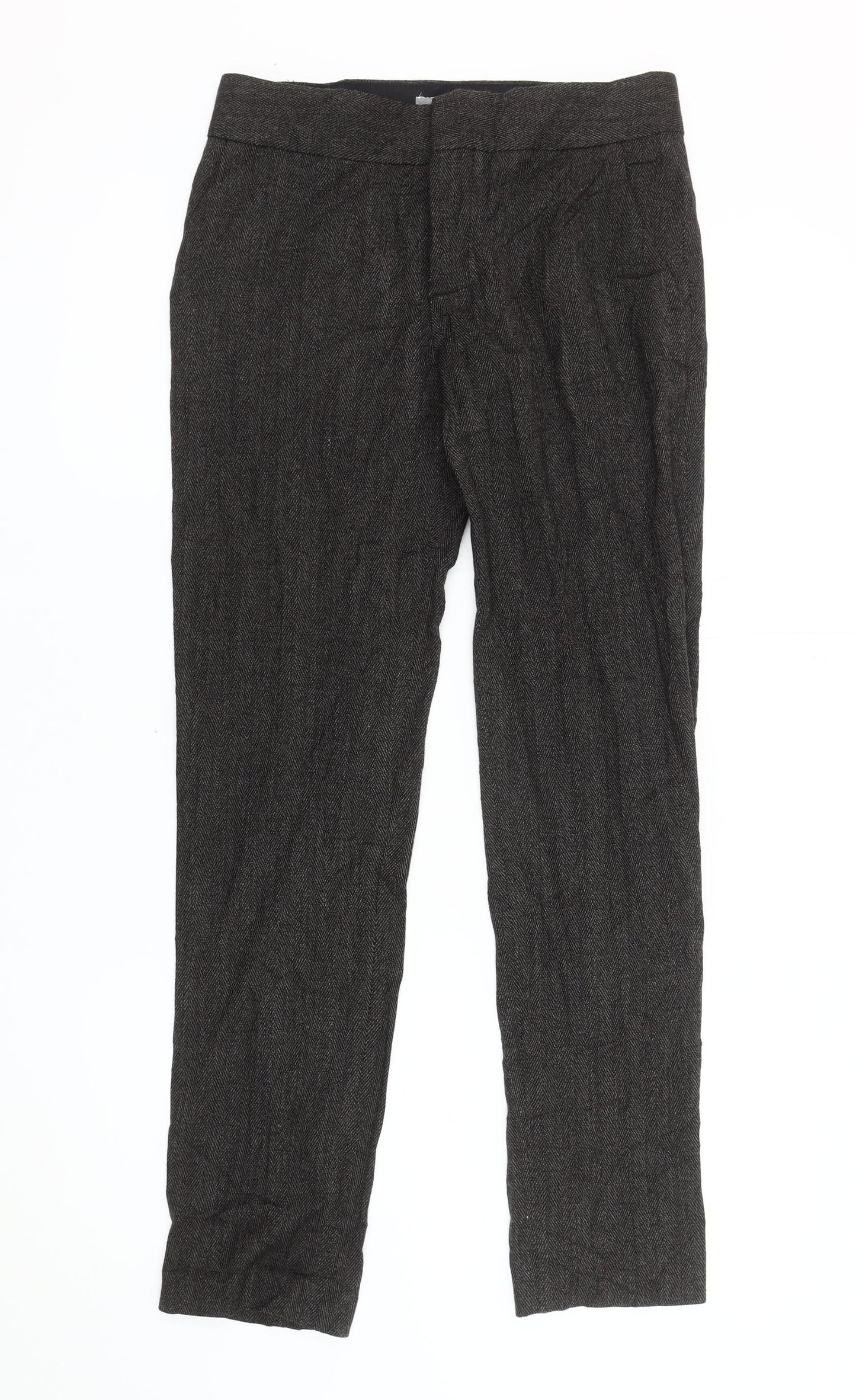 Zara Women's Brown Wool Blend Trousers S