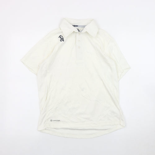 Kookaburra Women's White Polo Shirt, Size 14, Short Sleeve