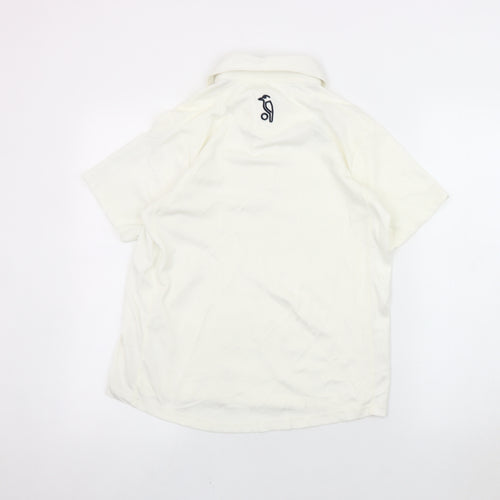Kookaburra Women's White Polo Shirt, Size 14, Short Sleeve
