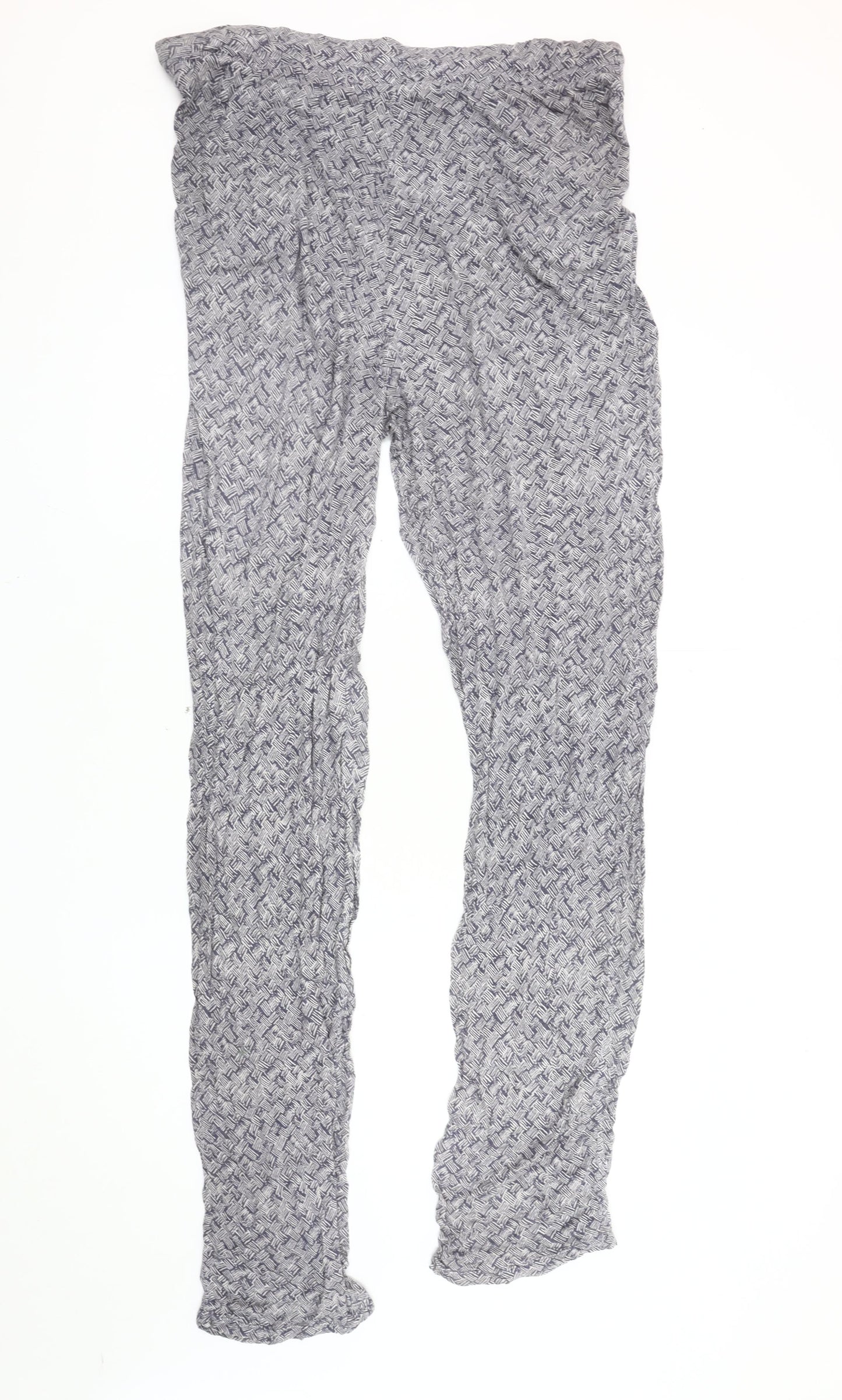 White Stuff Women's Blue Geometric Trousers Size 12