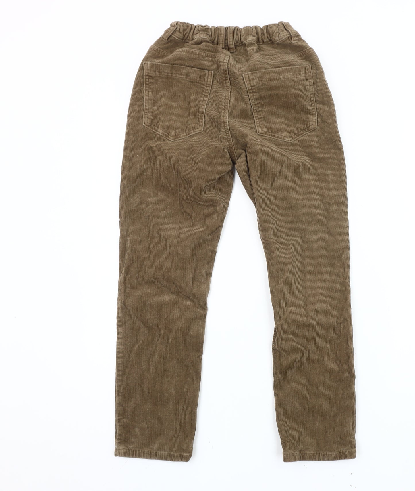 Next Boys Brown Corduroy Trousers 12 Years Elastic Waist