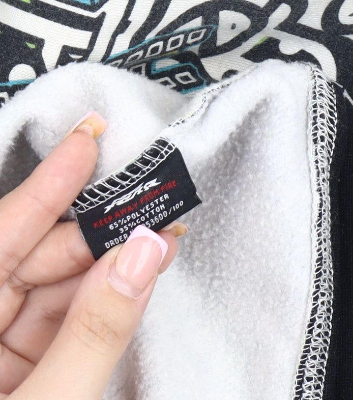 No Fear Men's Multicoloured Graphic Pullover Hoodie, Size L