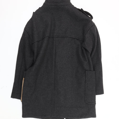 Mango Men's Grey Wool Military Coat S