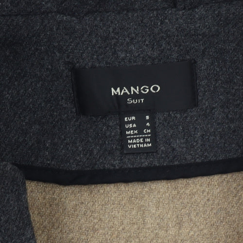 Mango Men's Grey Wool Military Coat S