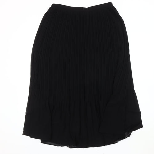 New Look Women's Black Pleated Midi Skirt, Size 14