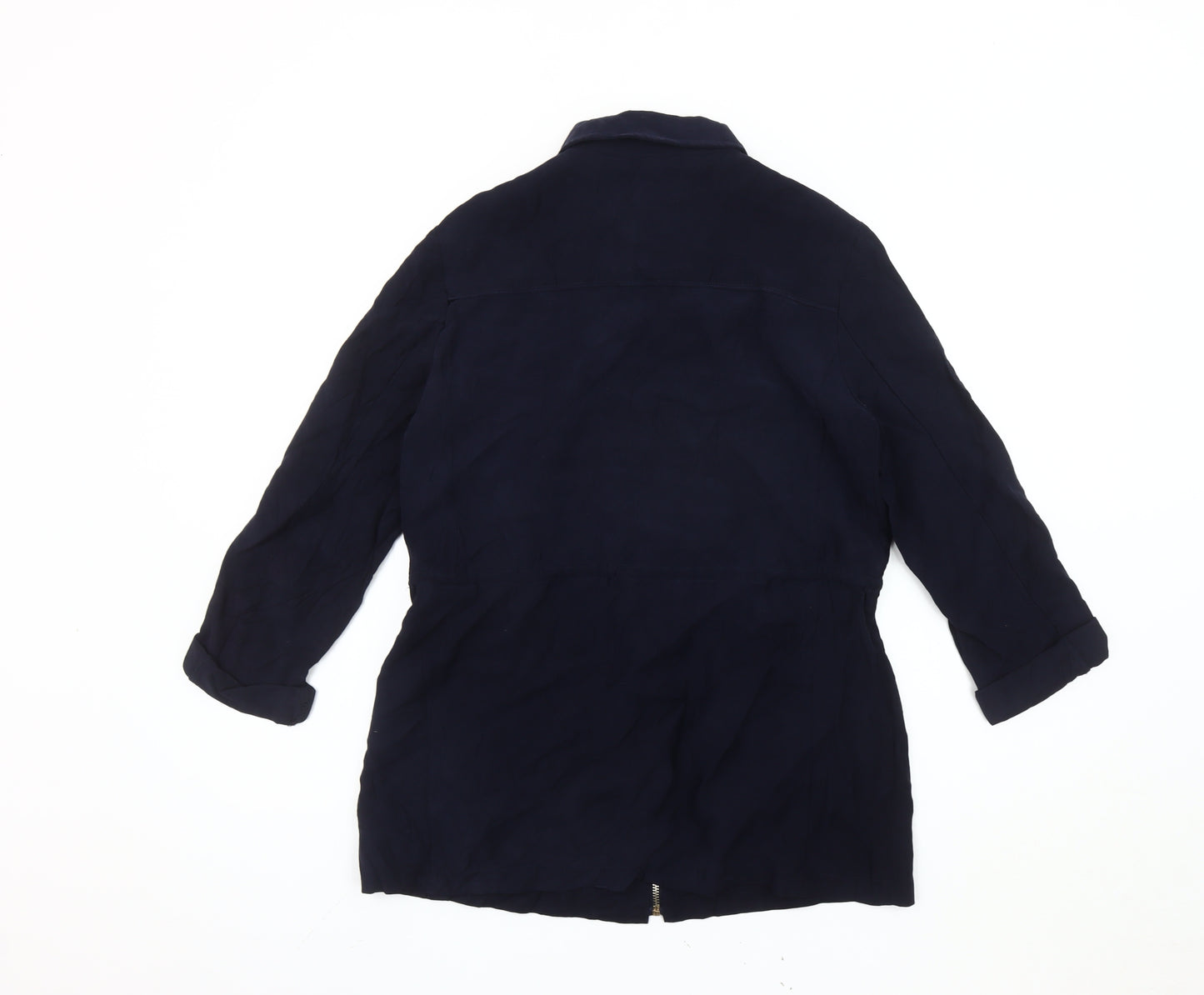 Zara Women's Blue M Basic Jacket with Zip Pockets