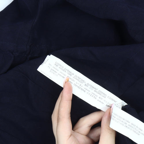 Zara Women's Blue M Basic Jacket with Zip Pockets