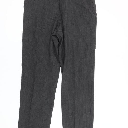 Linea Men's Grey Dress Pants, Size 32S, Wool Blend