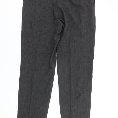 Linea Men's Grey Dress Pants, Size 32S, Wool Blend