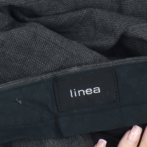 Linea Men's Grey Dress Pants, Size 32S, Wool Blend