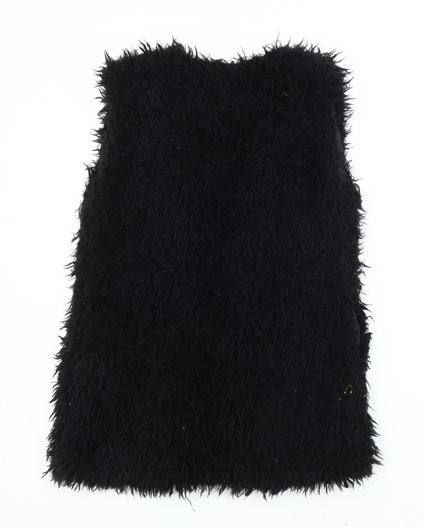 ICHI Women's Black Acrylic Waistcoat, Size S
