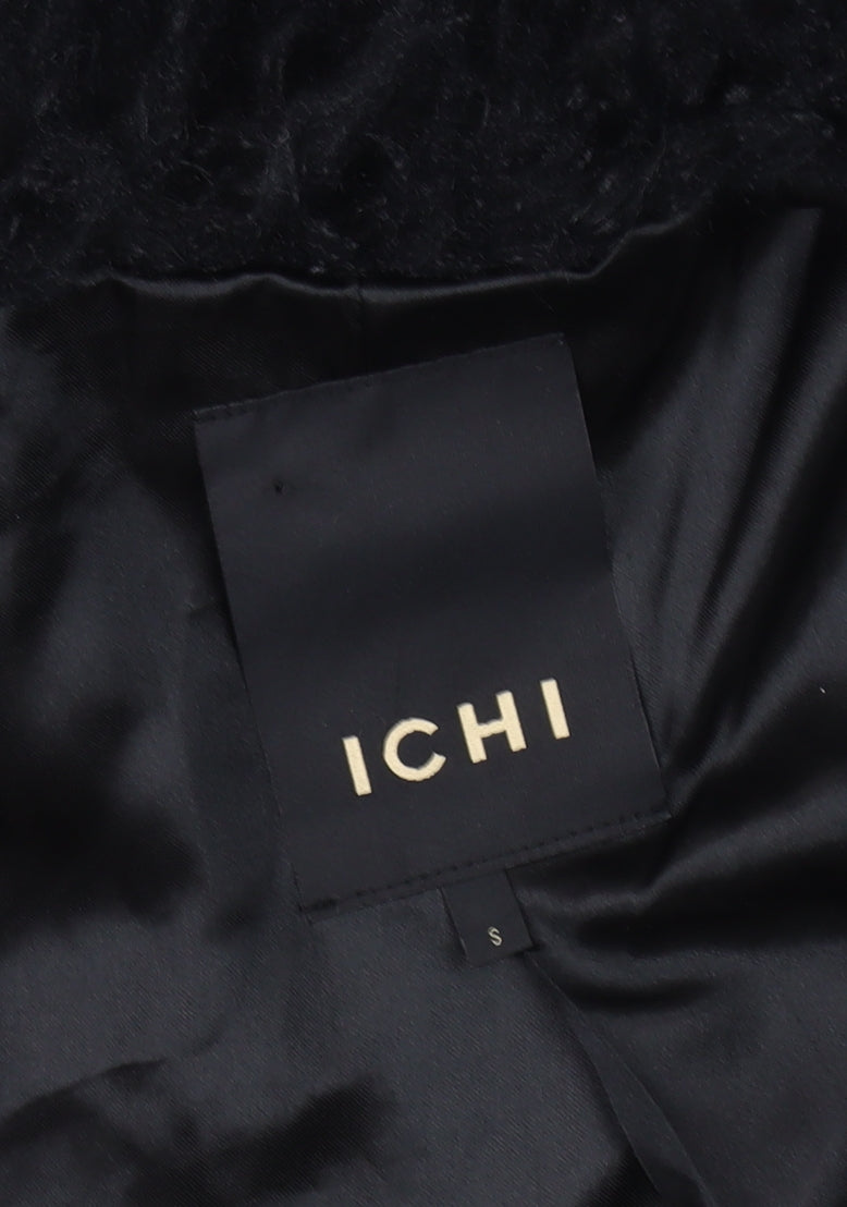 ICHI Women's Black Acrylic Waistcoat, Size S