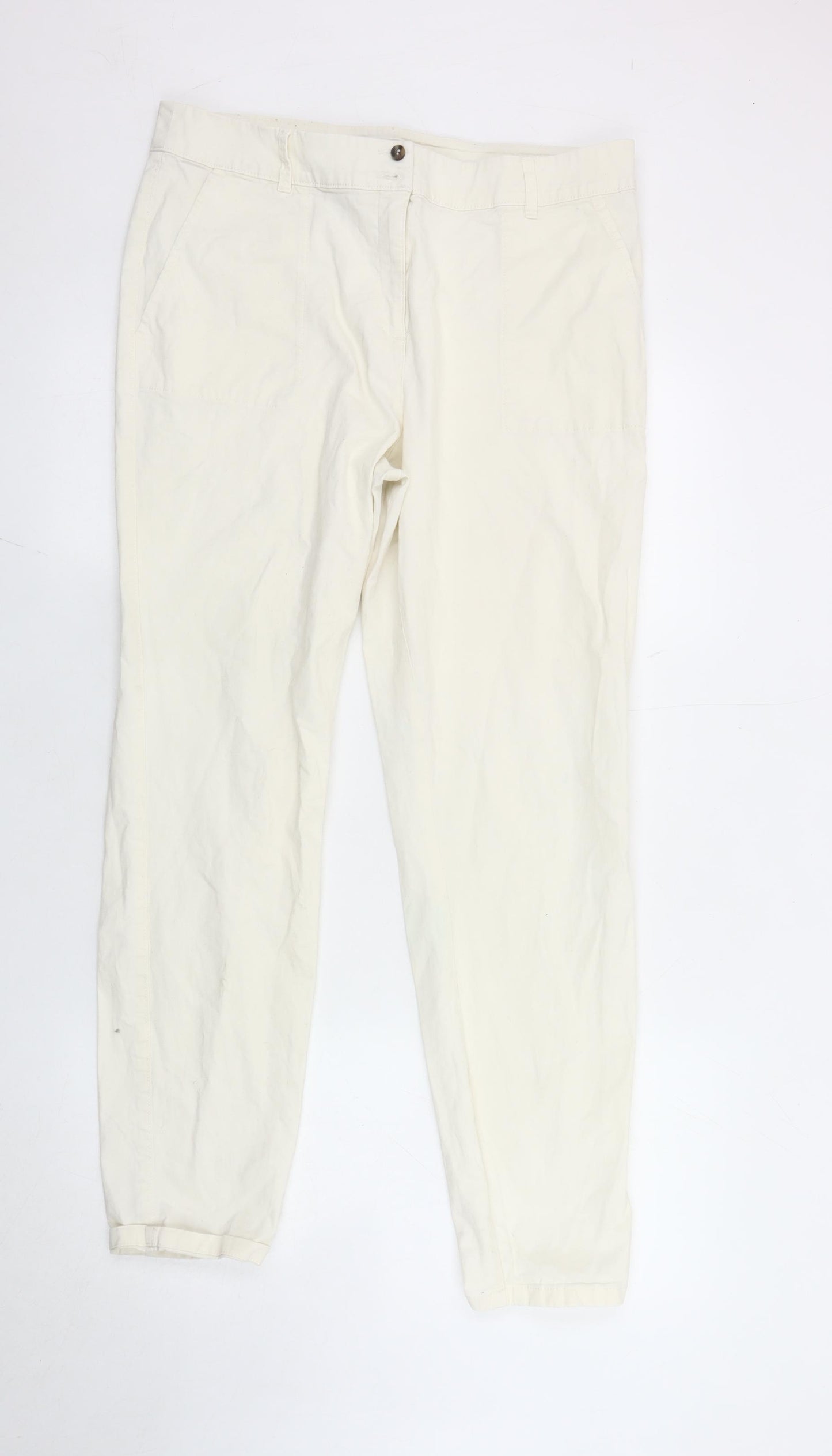 Tu Women's Ivory Straight Jeans Size 14
