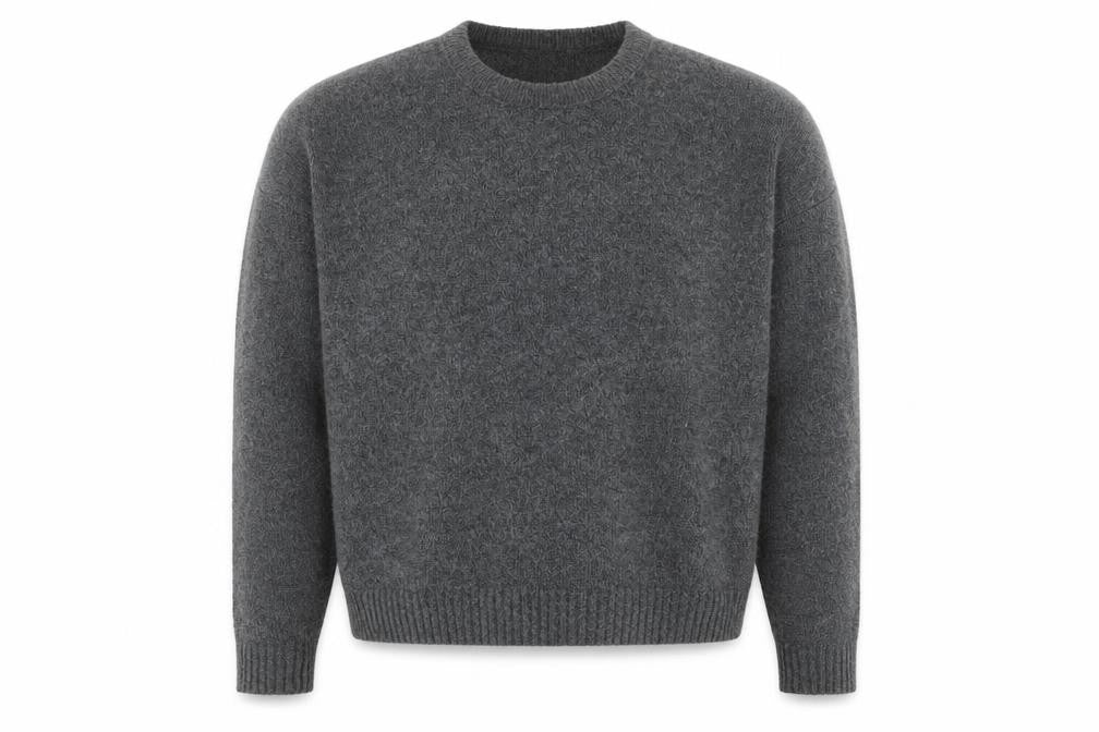 Front view of boohooMAN Men's Grey Knit jumper L