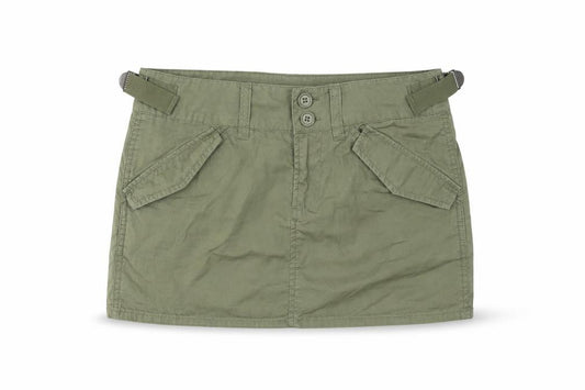 Front view of H&M Divided Women's Green Cargo Skirt, size 8