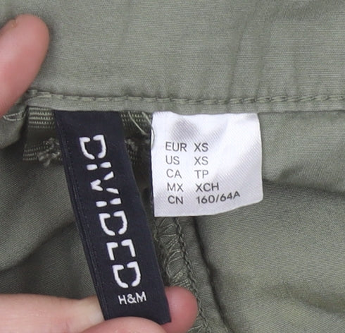 H&M Divided Women's Green Cargo Skirt, Size 8