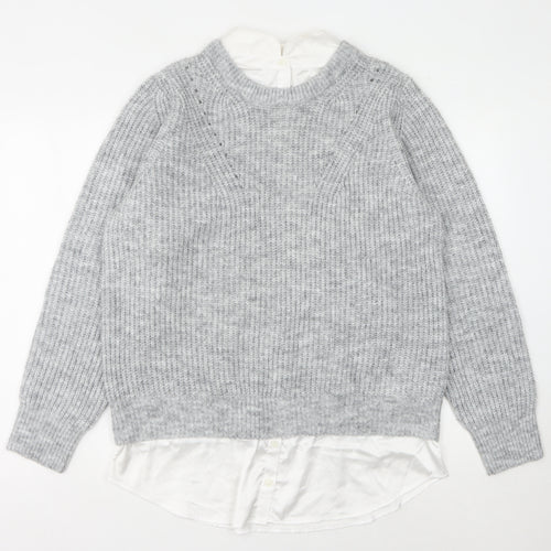 Next Women's Grey Knit Pullover Jumper M