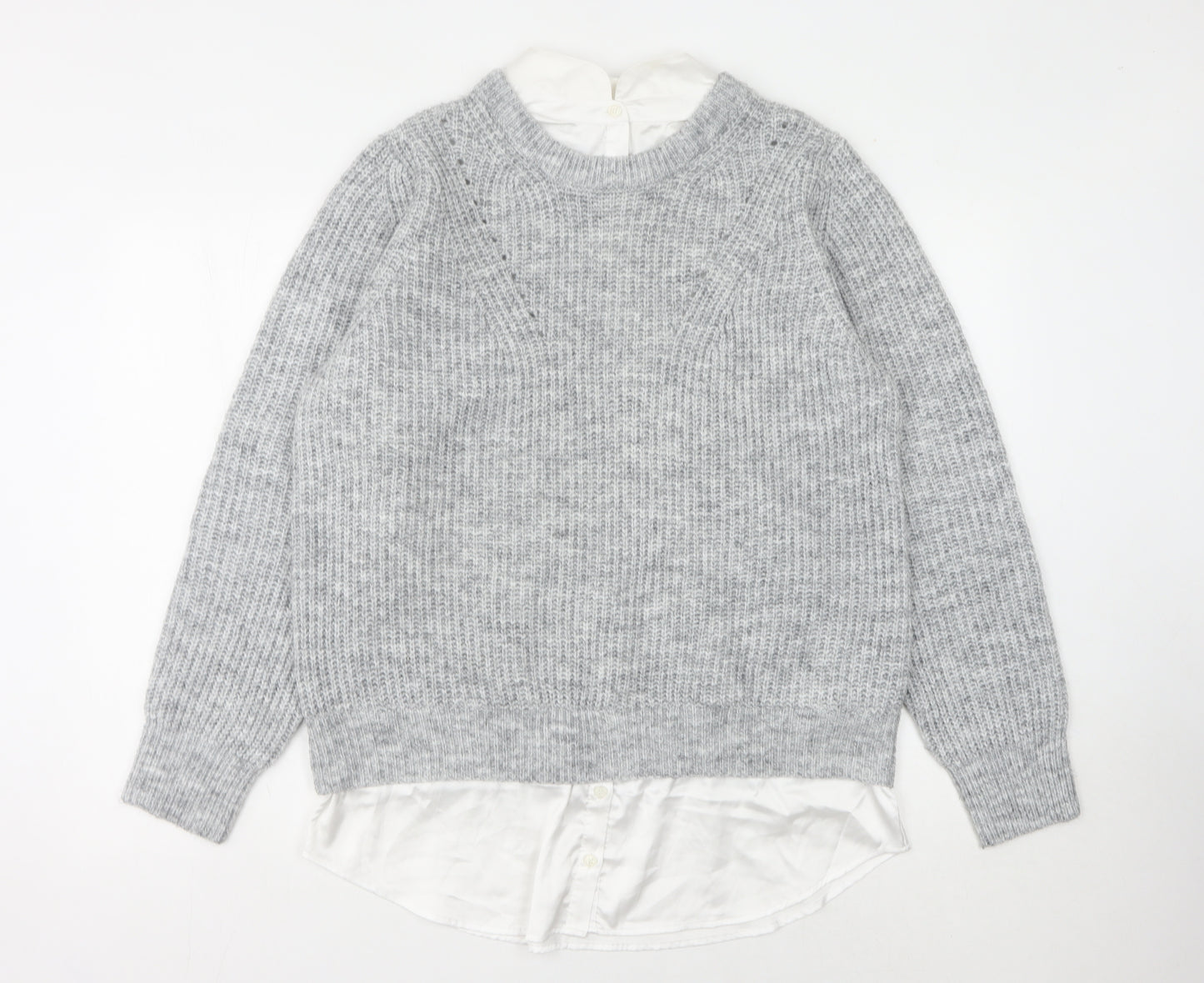 Next Women's Grey Knit Pullover Jumper M