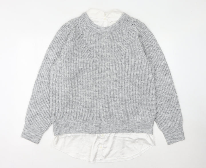 Next Women's Grey Knit Pullover Jumper M