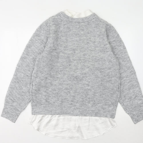 Next Women's Grey Knit Pullover Jumper M