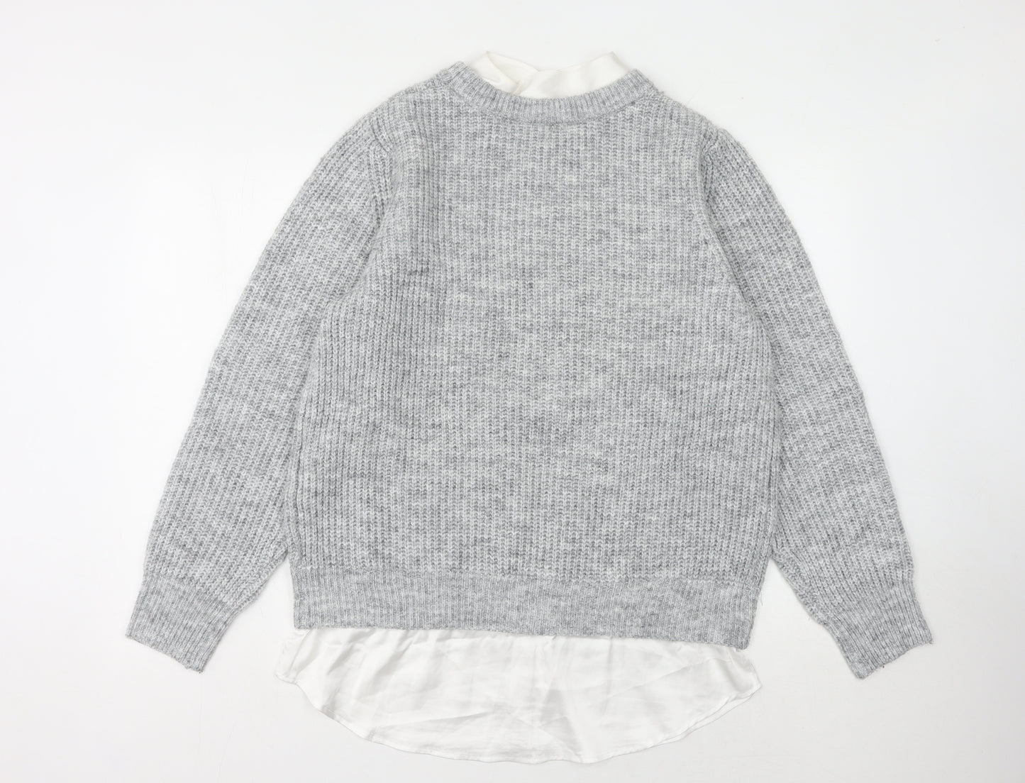 Next Women's Grey Knit Pullover Jumper M