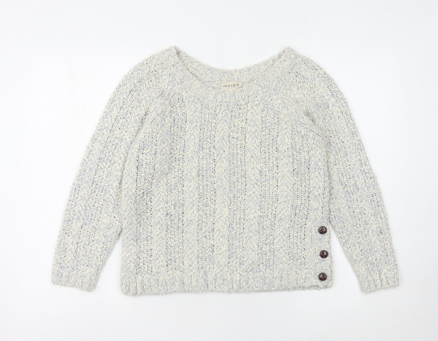 Marks and Spencer Womens Ivory Cable-Knit Pullover Jumper UK 10